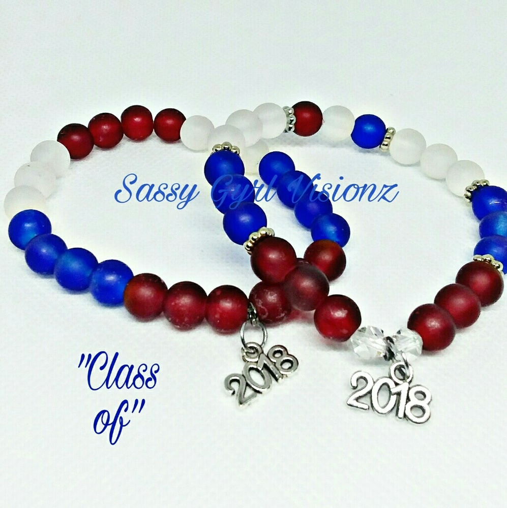 Class of 2018 beaded bracelets